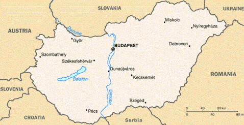 Map of Hungary